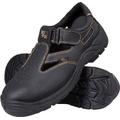 Ogrifox OX-SLX-S-SB Arbeitsschuhe Herren, Damen | Sandale | Sicherheitsschuhe | Safety Shoes | ISO EN20345 | Schwarz-Gold | Größe 50