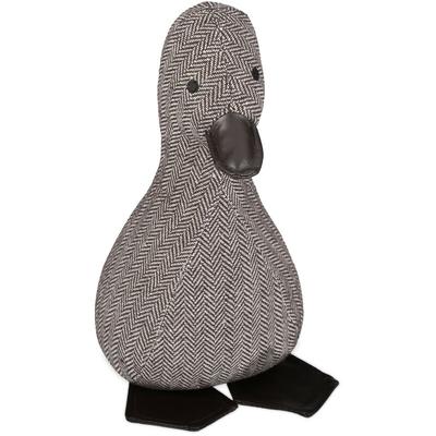 Relaxdays - Türstopper Gans, Stoff, Sand, für Boden, innen, schwer, Deko Türsack Tier, HxBxT: 27 x Image