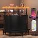 3-tier Smart Bar Unit with Led Lights with Metal Mesh & Footrest - N/A