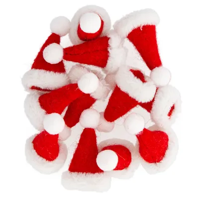 Weihnachtsmützen, 6 cm, 12 Stück Image