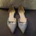 J. Crew Shoes | J. Crew Womens Flat Shoes Sparkle Bow Pointy Toe Front Size 9.5 | Color: Silver | Size: 9.5