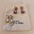 J. Crew Jewelry | J. Crew Dangle 2 Pair Earrings ( Firm ) | Color: Purple/Silver | Size: Os