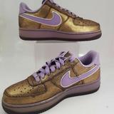 Nike Shoes | Nike Air Force 1 Premium Ns Womens Shoes Aubergine | Color: Gold | Size: 5