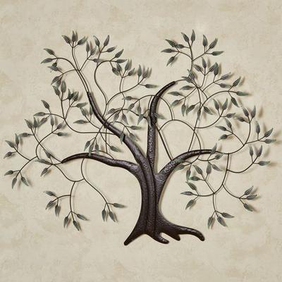 Willow in the Wind Wall Art Sculpture Brown Green , Brown Green