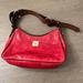 Dooney & Bourke Bags | Dooney & Bourke Red Leather Bag Crocodile Embossed Handbag Purse Shoulder Bag | Color: Red | Size: Os