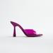 Zara Shoes | Nwt Zara Purple High Heel Vinyl Sandals | Color: Purple | Size: Various