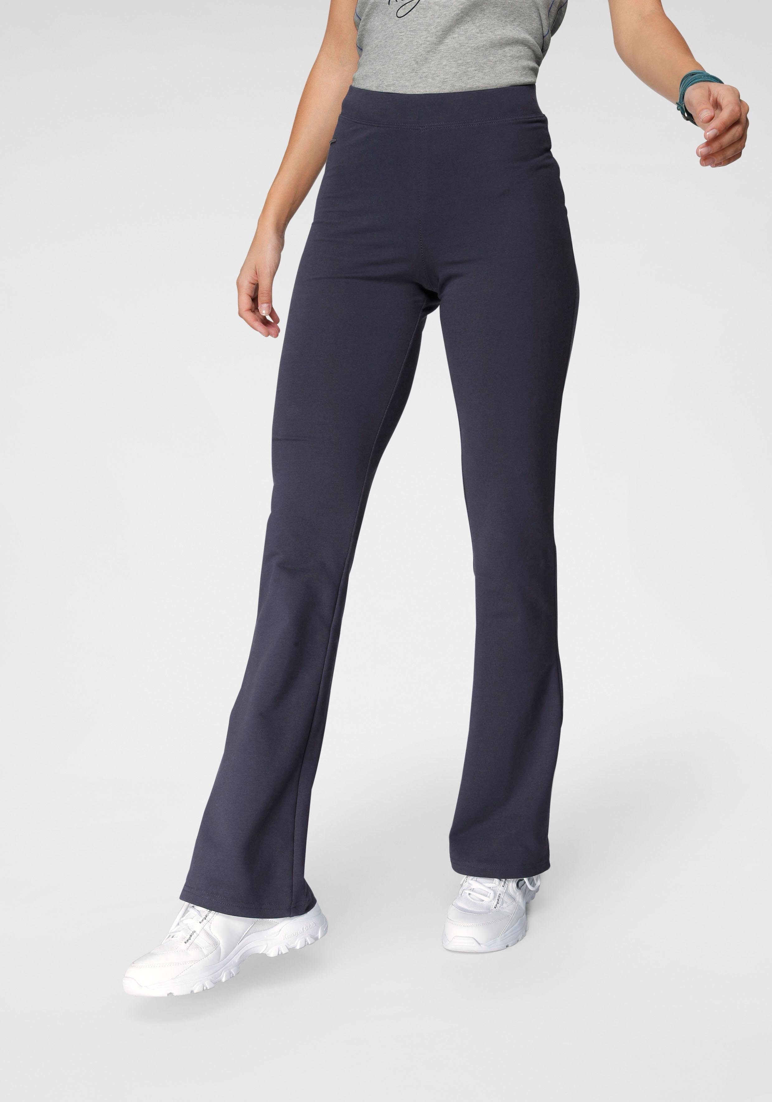 Jazzpants KANGAROOS, Damen, Gr. 46, N-Gr, blau (marine), Jersey, Obermaterial: 95% Baumwolle, 5% Elasthan, unifarben, bequem lang, Hosen, mit hohem Stretch-Anteil sitzt wie eine zweite Haut, Topseller