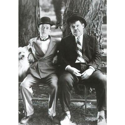 Close Up - Laurel & Hardy Poster 'Dick & Doof' (Parkbank)