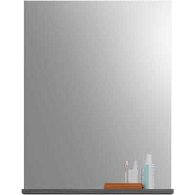 Badspiegel INOSIGN "Siena, Breite 60cm, 1 Ablageboden, hochwertiges Spiegelglas", silber (rauchsilber nb, spiegelglas), B:60cm H:79cm T:18cm, Spiegelglas, Spiegelglas, Spiegel, in verschiedenen Farben erhältlich, Badmöbel, Spiegel, Badezimmer Image