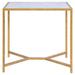 ellahome Web Marble Frame End Table in Gray/White/Yellow | 22 H x 24 W x 16 D in | Wayfair IT37RGCM