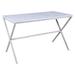 ellahome Metropolitan Desk Metal/Marble in Gray/Blue | 30 H x 48 W x 26 D in | Wayfair IT65DOCM