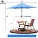 Greene Home 7' 6" Hexagonal Market Sunbrella Umbrella Metal in Blue/Navy | 87.6 H x 90 W x 90 D in | Wayfair HM812-90UM-BU
