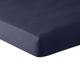 Drap housse satin bleu foncé 90x190 cm