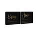 Oliver Gal Happy Home Set Modern - 2 Piece Wrapped Canvas Textual Art Set Canvas in Black | 24 H x 24 W x 1.5 D in | Wayfair 45393_24x24x2_CANV_XHD