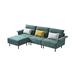 Green Sectional - Ebern Designs Venda 102" Wide Genuine Leather Reversible Modular Sofa & Chaise Velvet | 32.6 H x 101.97 W x 29.1 D in | Wayfair