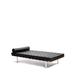 PAJ IN Criss Cross Daybed Upholstered/Faux leather in Brown | 15 H x 40 W x 78 D in | Wayfair PAJCAN-LS-50BLK-TD