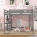 Harriet Bee Full Size Loft Bed Wood in Gray | 65.4 H x 58.5 W x 79.3 D in | Wayfair E1759B1167CF49A6A6102569588F7B63