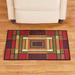 Green/Red 20 x 30 x 0.01 in Area Rug - George Oliver Elegant Color Block Rug Nylon | 20 H x 30 W x 0.01 D in | Wayfair