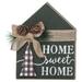 The Holiday Aisle® Christmas Holiday Home Shaped Decor Wood in Brown | 7.01 H x 5.39 W x 1.97 D in | Wayfair FEAC4D6E32484C8BA4587308F435CFA9