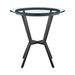 George Oliver Dillbeck Counter Height 36" Pedestal Dining Table Glass/Metal in Black | 36 H x 36 W x 36 D in | Wayfair