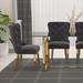 House of Hampton® Set Of 2 Modern Velvet & Metal Side Chair Upholstered/Velvet in Gray | 37.5 H x 23 W x 21 D in | Wayfair
