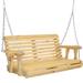 Millwood Pines Freemont Porch Swing Wood/Solid Wood in Brown | 23 H x 58.5 W x 20.5 D in | Wayfair 526CB3E3E2344CDAB99F07ADD9592997