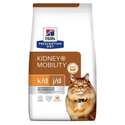 2x3kg k/d + Mobility Kidney + Joint Care Hills Prescription Diet Dry Cat Food