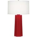 Robert Abbey Mason Ruby Red Glazed Ceramic Table Lamp