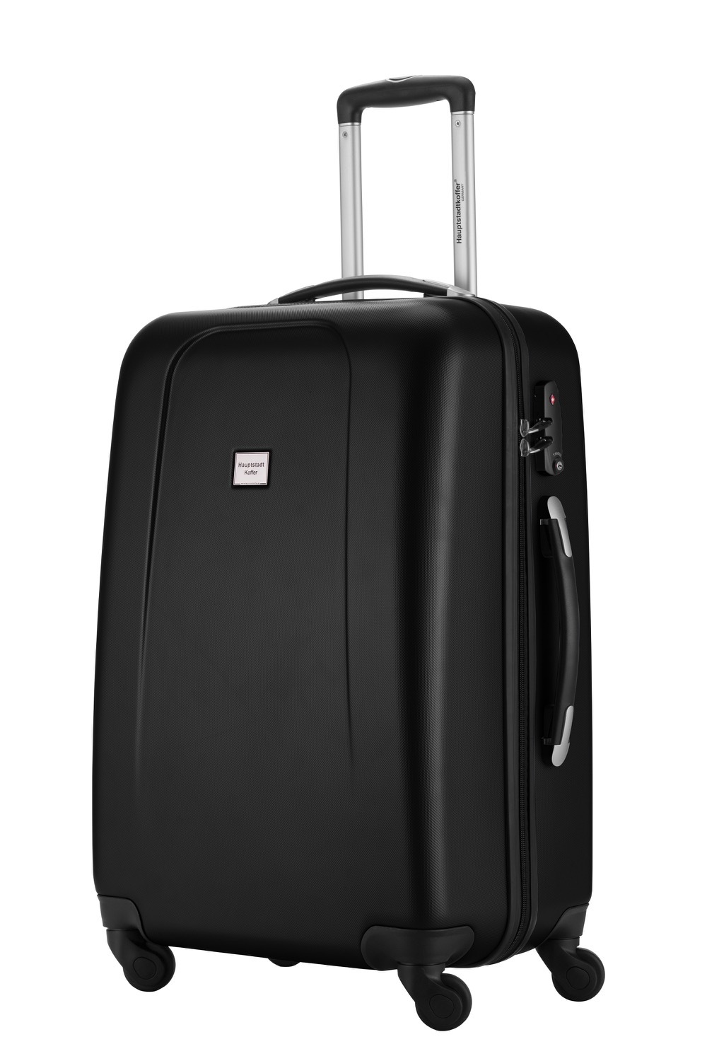 Hartschalen-Trolley HAUPTSTADTKOFFER "Wedding, in verschiedenen Größen und Farben", Gr. B/H/T: 38 x 55 x 22 42, schwarz, ABS, matt, Koffer, Hartschalen Koffer klein mittel groß Reisegepäck TSA Schloss Image