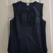 J. Crew Tops | J. Crew Navy Ruffle Shell Sleeveless Blouse, Size 2 | Color: Blue | Size: 2