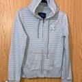 American Eagle Outfitters Tops | Light Blue Striped American Eagle Full Zip Hoodie Sweatshirt Size Small | Color: Blue | Size: S