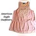 American Eagle Outfitters Tops | American Eagle Lace Peplum Sleeveless Top | American Eagle Top | Color: Pink/Purple | Size: S