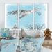 Design Art Coastal Sea Life I Turtle Sketches - Nautical & Coastal Framed Canvas Wall Art Set Of 3 Canvas, in Black/Blue/Gray | Wayfair