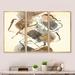 Design Art Gold Glam Squares III - Modern & Contemporary Framed Canvas Wall Art Set Of 3 Canvas, Wood in Brown/Gray | 32 H x 48 W x 1 D in | Wayfair