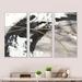 Design Art Glam Painted Arcs I - Modern & Contemporary Framed Canvas Wall Art Set Of 3 Canvas, in Black/Brown/White | 28 H x 36 W x 1 D in | Wayfair