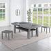 HomeSeason Indoor/Outdoor Billiards Pool Table 6-Seater Dining Set w/ Accessories, Cement Frame Metal in Blue | 82 W x 46 D in | Wayfair