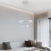 SIMPOL HOME 33W Integrated LED Chandeliers, Crystal Stainless Steel Ceiling Lights, Rings Hanging Lights Metal | Wayfair SHL-P-105