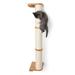 Tucker Murphy Pet™ Deveraux Cat Scratching Post Wall Mounted Multiple Sizes Wood in White | 44 H x 9 W x 11 D in | Wayfair