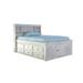 Birch Lane™ Ornette Solid Wood Bed w/ Bookcase & 12 Drawers Wood in Gray | 49 H x 57 W x 83 D in | Wayfair A5E2B3C70CBB4657A76F1D39773E1AB6