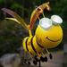 Arlmont & Co. Bumble Bee w/ Solar Light Eyes Metal | 11.02 H x 10.59 W x 4.49 D in | Wayfair 5915806EA719404E91C0176D7A934C67