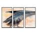 Red Barrel Studio® Black Raven Spreading Its Wings - Traditional Framed Canvas Wall Art Set Of 3 Canvas, in White | 20 H x 36 W x 1 D in | Wayfair