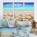 Rosecliff Heights Caribbean Sea Starfish - 3 Piece Floater Frame Photograph on Canvas Metal in Blue/Brown/Orange | 32 H x 48 W x 1 D in | Wayfair