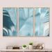 Wrought Studio™ Blue Modern Water I - Modern & Contemporary Framed Canvas Wall Art Set Of 3 Canvas, Wood in White | 20 H x 36 W x 1 D in | Wayfair