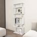 Ebern Designs Tovan 63" H x 23.6" W Geometric Bookcase Wood in White | 63 H x 23.6 W x 7.7 D in | Wayfair 1AF381B9DB60476A930EAB0A73FA8D46