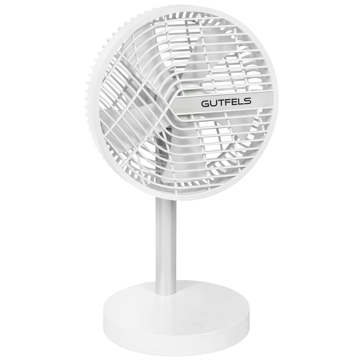 GUTFELS Tischventilator VENTI 3020 R, 20 cm Ø, USB Ventilator mit 4.000 mAh Akku, Touchbedienung, 4 Geschwindigkeiten Image