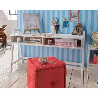 INFANSKIDS Kinderzimmer Schreibtisch - höhenverstellbar gelaugt / B 126 x H 60/67,5/75 x T 50 cm