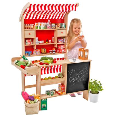 Kaufladen TANNER "Holzspielzeug, Großer Marktstand" Kaufläden beige (natur) Kinder Kaufladen Zubehör Kaufläden