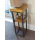 Balfour Handmade Industrial Rustic Plant Stand/ console /Small/side/bedside/lamp table (with mid shelf) - steel modern 22.5x22.5cm