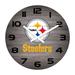 Imperial Gray Pittsburgh Steelers Weathered 16" Clock