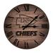 Imperial Brown Kansas City Chiefs Rustic 16'' Clock